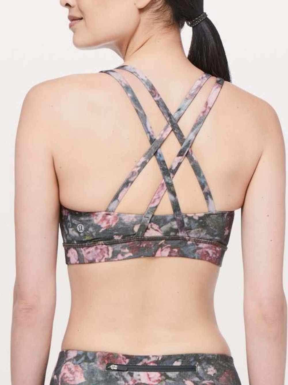 lululemon athletica Floral Scoop Sports Bra - Frosted Rose Multi
